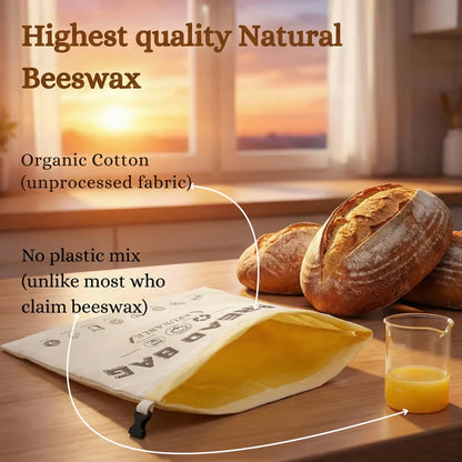 Premium 100% Cotton Beeswax Bread Bags